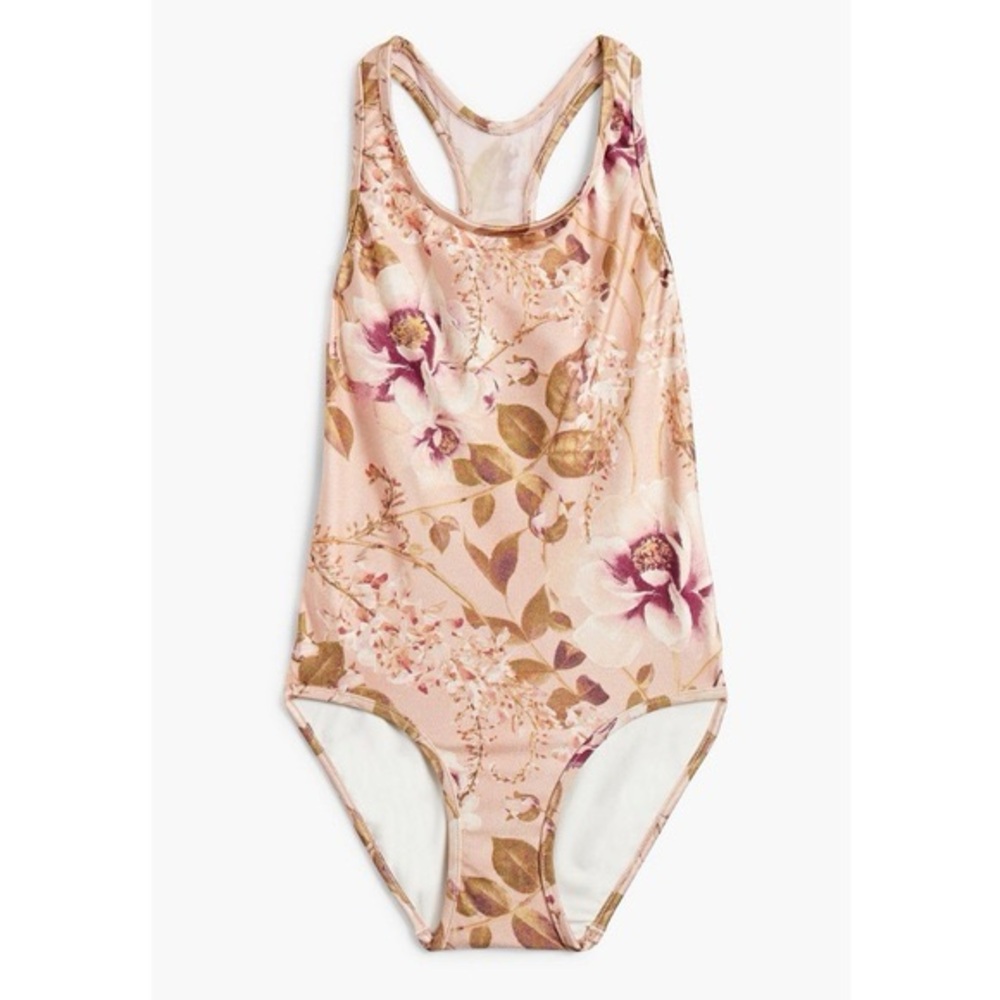 Zimmermann Pink Floral Racerback One-Piece